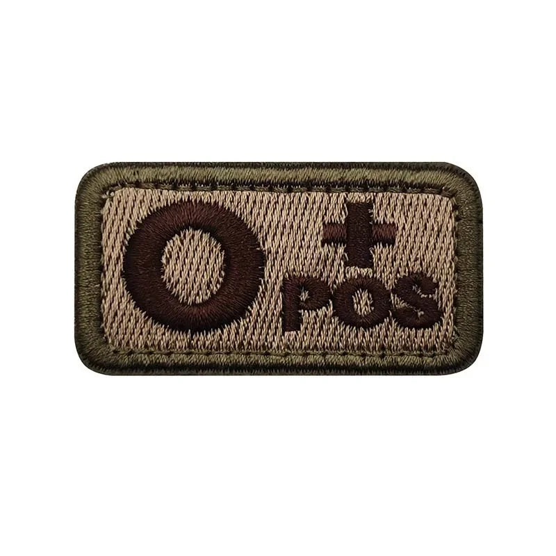 Écusson Groupe Sanguin 2,5 × 5 cm – Patch Tactique Brodé avec Velcro A/B/AB/O Pos-Neg - BLACKBEARD OUTDOOR INDUSTRIES