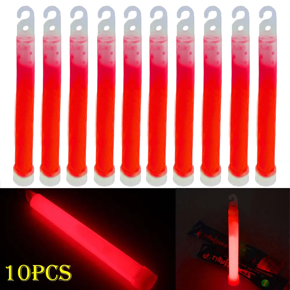 Lot de 10 Bâtons Lumineux Fluorescents avec Crochet – 6 pouces (15 cm) - BLACKBEARD OUTDOOR INDUSTRIES