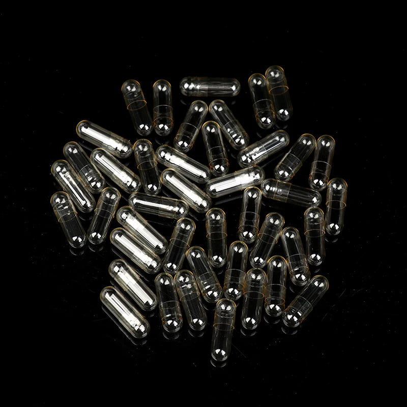 100PCS Capsules Vides en Gélatine Transparente - Taille Standard 00#, 0#, 1# Ma boutique