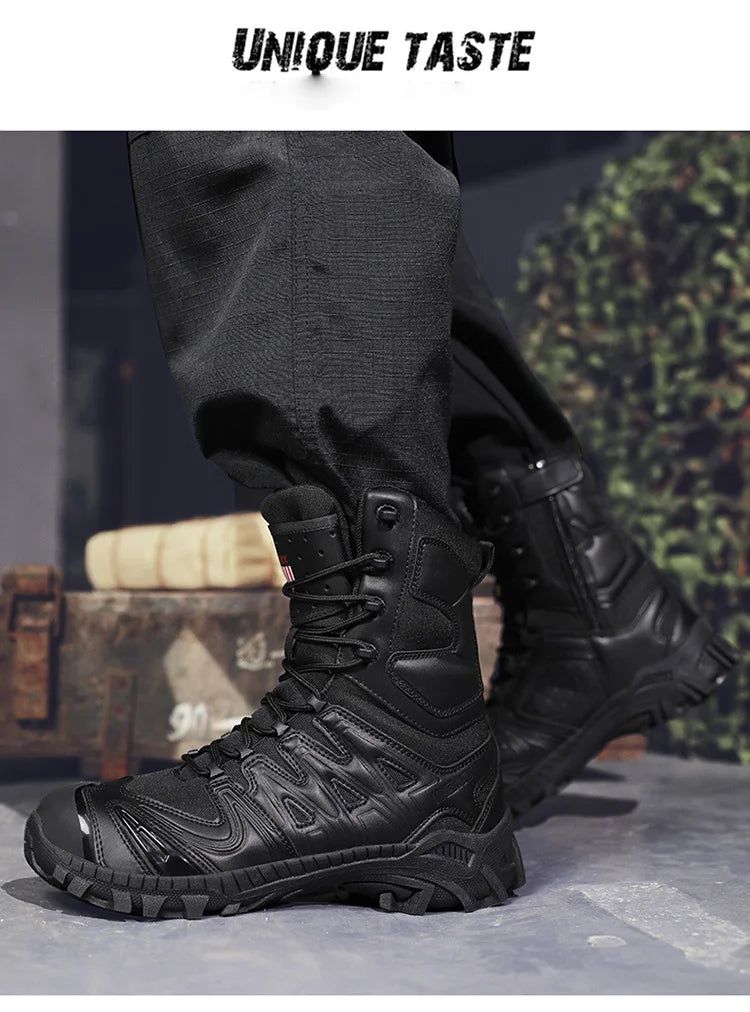 Bottes Tactiques Combat Désert pour Homme - Résistantes, Étanches et Confortables pour Randonnée et Sports Outdoor - BLACKBEARD OUTDOOR INDUSTRIES