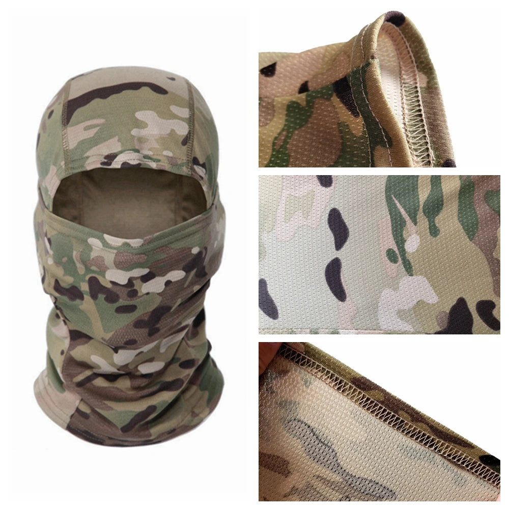 Balaclava Camouflage Multicam – Masque Intégral pour Ski, Cyclisme, Chasse, Airsoft et Plein Air - BLACKBEARD OUTDOOR INDUSTRIES