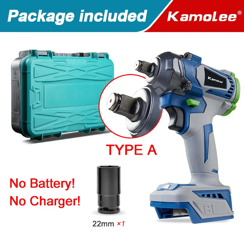 Clé à Chocs Électrique Brushless Kamolee 1000Nm – 1/2" | 4800RPM – Compatible Batterie Makita 18V - BLACKBEARD OUTDOOR INDUSTRIES