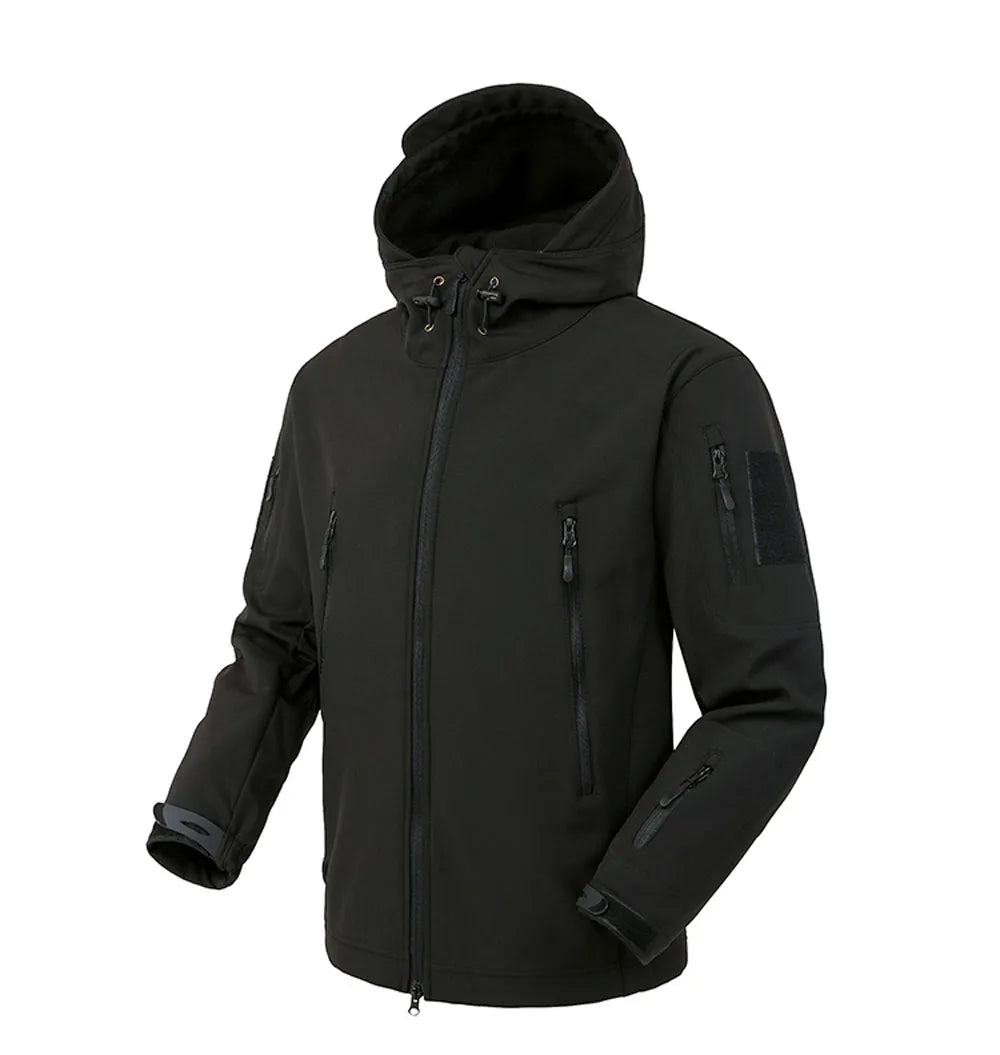 Veste Soft Shell Militaire Shark Skin – Veste Tactique Hommes, Coupe-Vent et Imperméable, Manteau Bomber à Capuche, Veste de Combat Armée pour Homme BLACKBEARD OUTDOOR INDUSTRIES