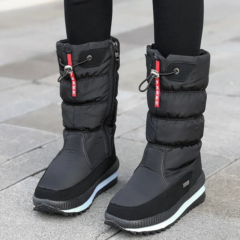 Bottes d’Hiver Femme à Plateforme – Chaudes, Antidérapantes, Mi-Mollet – Style Élégant et Confort Assuré - BLACKBEARD OUTDOOR INDUSTRIES