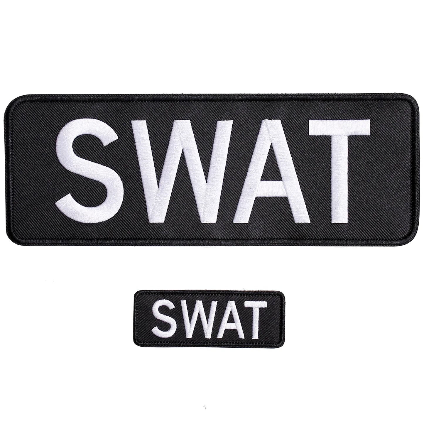 Lot de 2 Patches Brodés SWAT et security – Grand Format – Style Militaire – Velcro - BLACKBEARD OUTDOOR INDUSTRIES