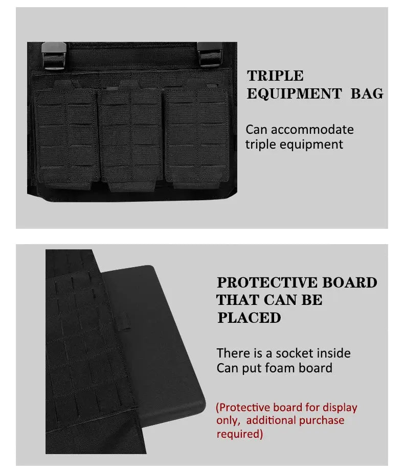 Gilet Tactique ARTEX Plate Carrier – Dégrafe Rapide, Molle Laser Cut, 1000D Ma boutique