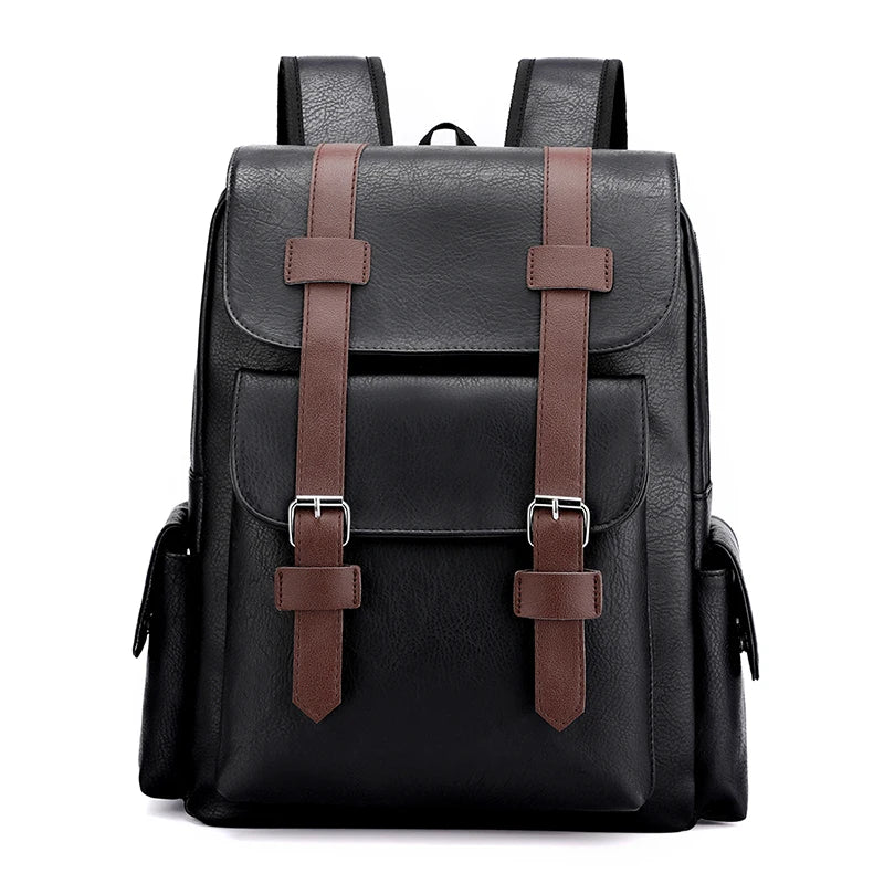 Sac à Dos Homme en Cuir PU – Élégant & Fonctionnel | Ordinateur Portable & École | 20–35L - BLACKBEARD OUTDOOR INDUSTRIES