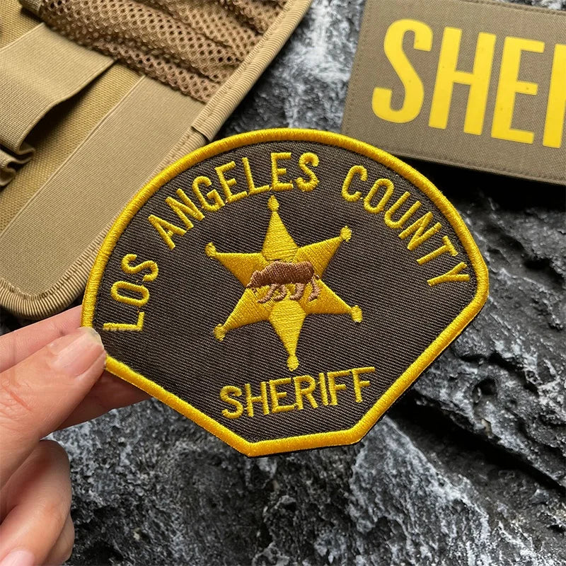 Insigne d'Identification sheriff US – Patch Brodé SHERIFF Tactique à Fixation Velcro - BLACKBEARD OUTDOOR INDUSTRIES