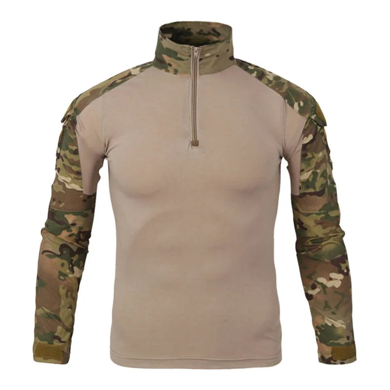 T-shirt Homme Manches Longues Outdoor — Modèle Patchwork Résistant - BLACKBEARD OUTDOOR INDUSTRIES