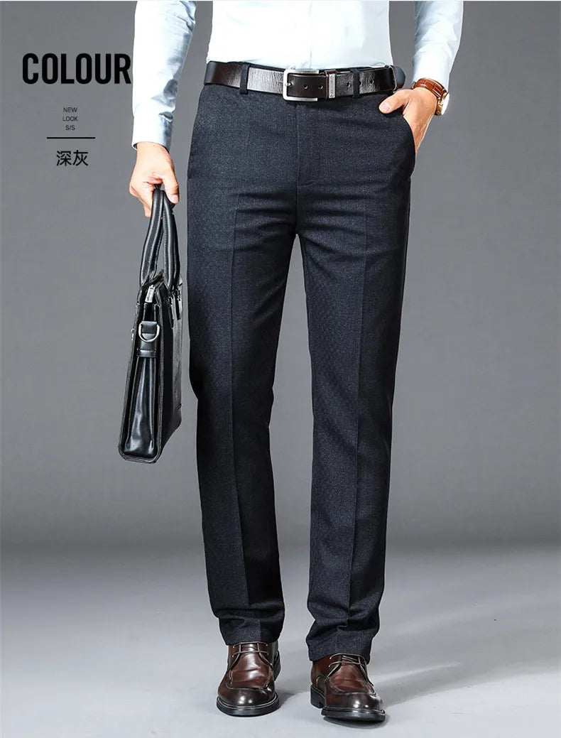 Pantalon de Costume Homme – Coupe Droite, Taille Haute, Élégance Classique – Pantalon de Bureau Formelle et Chic – Tailles Plus Disponible BLACKBEARD OUTDOOR INDUSTRIES