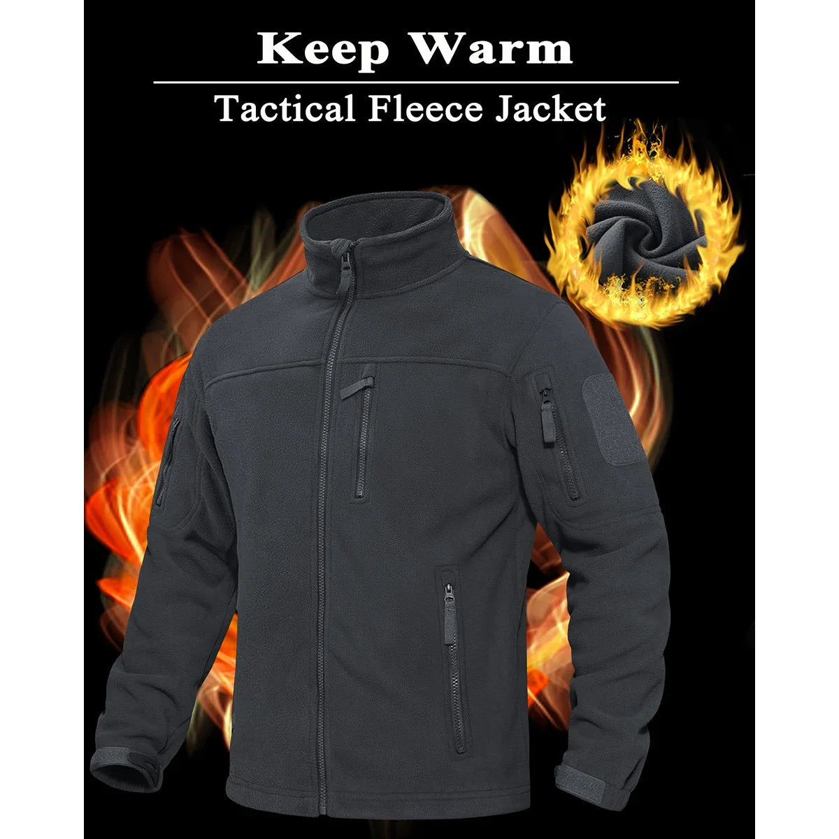 Veste Softshell Tactique Homme – Veste en Fleece Zippée, Chaude, Coupe-Vent et Multifonctionnelle avec Poches Zippées – Idéale pour le Randonnée, le Travail en Extérieur et les Activités en Plein Air BLACKBEARD OUTDOOR INDUSTRIES