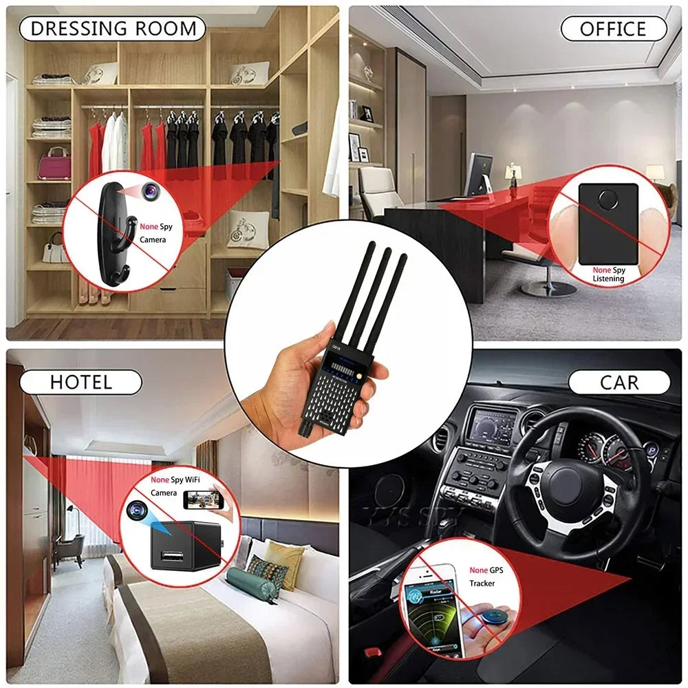 Détecteur RF Anti-Espion Polyvalent – Caméra Espion, GPS, Micro, Drone, Signal GSM 2G/3G/4G/5G Ma boutique