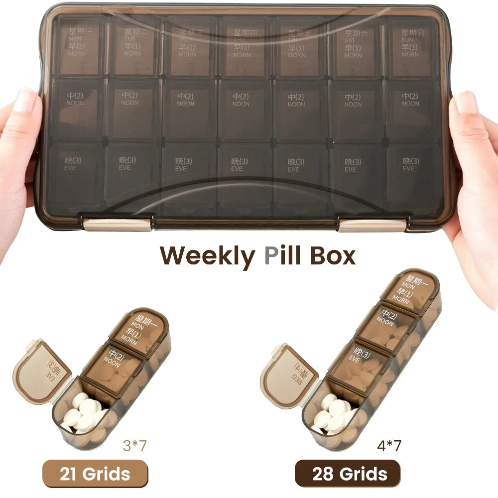 Pilulier Hebdomadaire 21/28 Cases Ma boutique