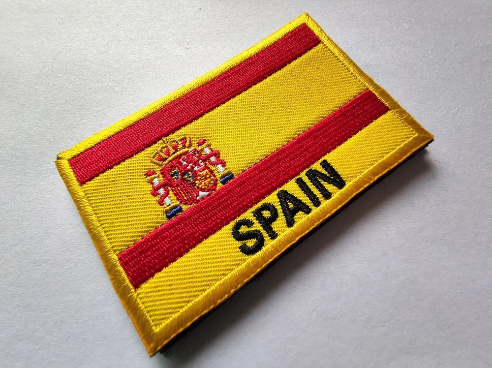 Patch Brodé Drapeau Espagnol – Patch Velcro 3D Écologique, Idéal pour Vêtements, Sacs, Accessoires et DIY - BLACKBEARD OUTDOOR INDUSTRIES