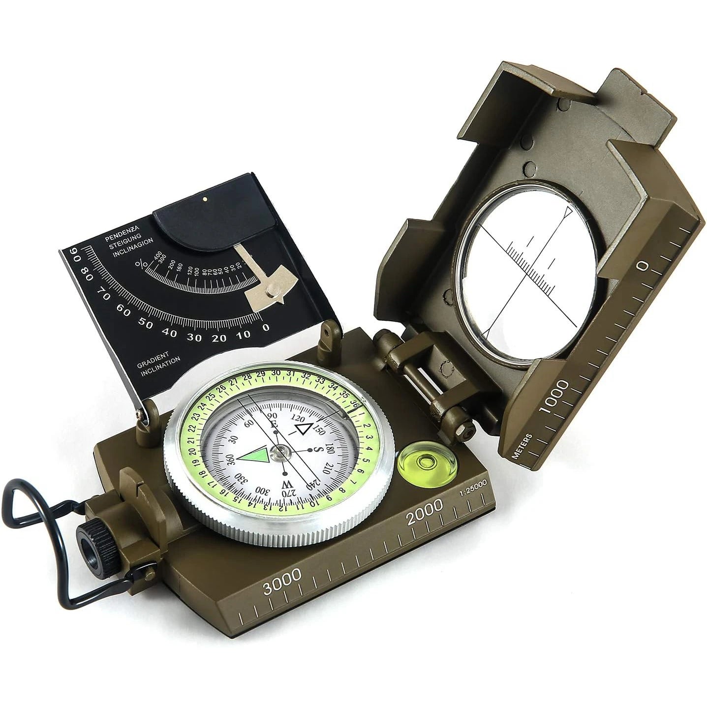 Boussole Professionnelle Haute Précision avec Inclinomètre – Outil de Navigation pour Camping, Randonnée et Survie - BLACKBEARD OUTDOOR INDUSTRIES