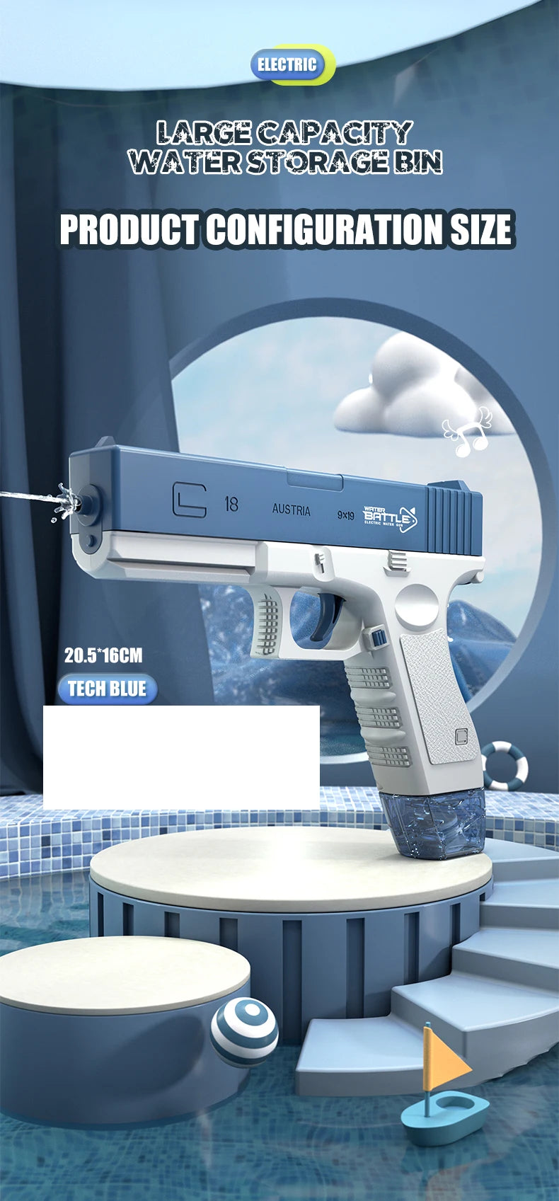 M416 water Pistol Shooting Toy Full Automatic Ma boutique