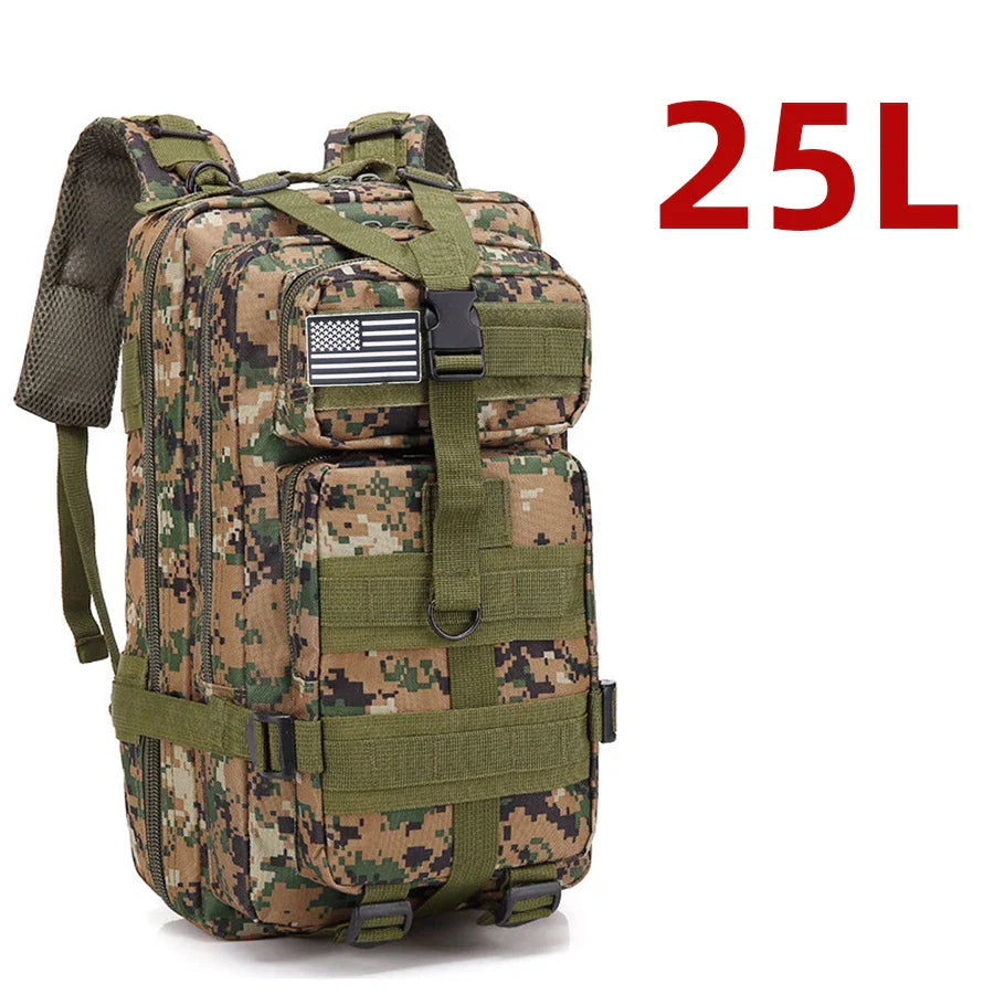 Sac à Dos Thuram 25L/50L – Nylon Résistant et Imperméable, Sac Tactique pour Sports, Randonnée, Pêche, Chasse et Camping - BLACKBEARD OUTDOOR INDUSTRIES