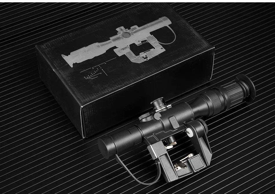 Tactical SVD Dragunov 4x26 – Lunette de Précision à Réticule Illuminé Rouge pour Fusil de Chasse et Tir de Précision - BLACKBEARD OUTDOOR INDUSTRIES