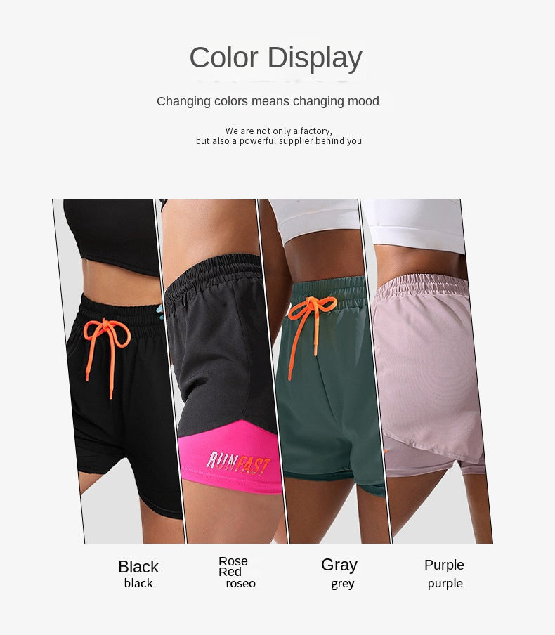 Short de Sport Femme 2-en-1 Mermaid Curve – Respirant, Séchage Rapide, Taille Cordon, Graphique Lettre - BLACKBEARD OUTDOOR INDUSTRIES