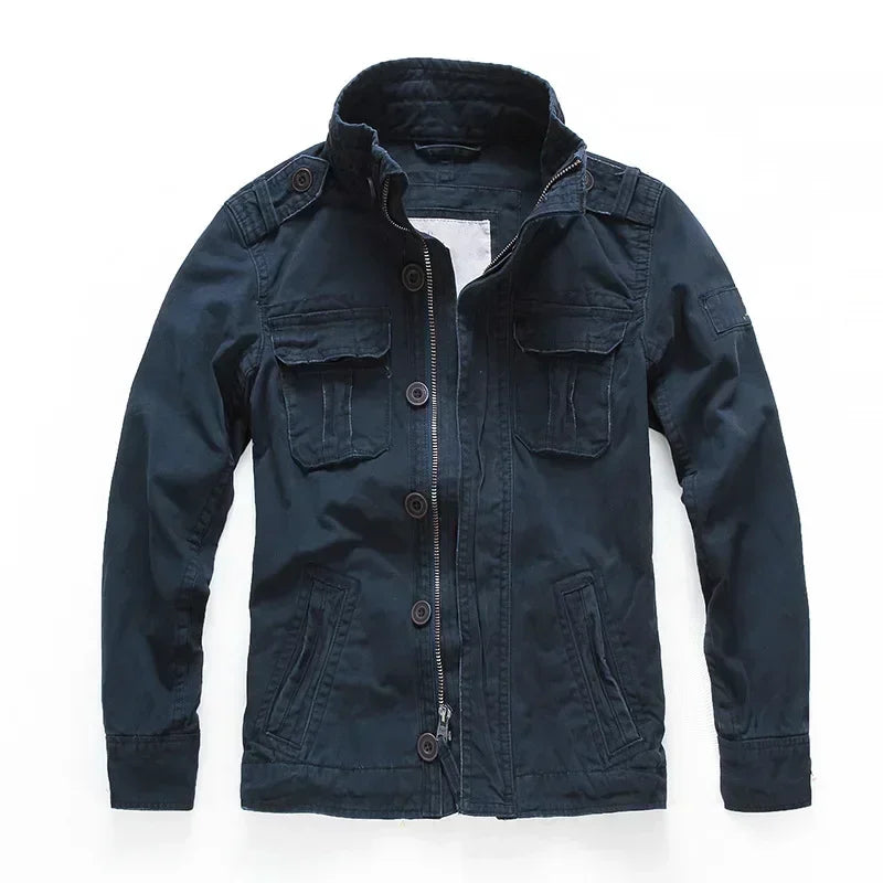 Veste Homme M65 Denim Rétro – Cargo Multi Poches – Style Militaire Outdoor Casual - BLACKBEARD OUTDOOR INDUSTRIES