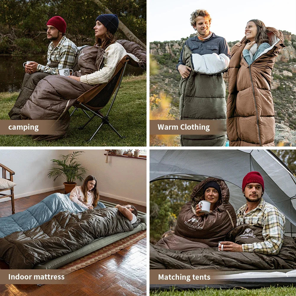 Naturehike Sac de Couchage Ultraléger Imperméable – Couette en Coton Portable Type Envelope - BLACKBEARD OUTDOOR INDUSTRIES