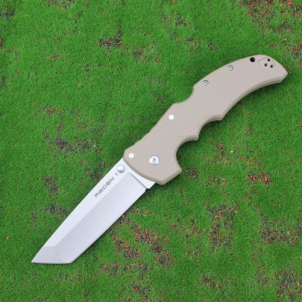 Cold RECON 1 Couteau Pliant Tactique Militaire en Acier AUS10A – Tanto, Combat, Chasse, Survie - BLACKBEARD OUTDOOR INDUSTRIES