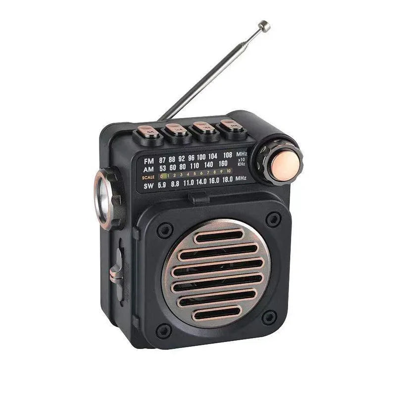 FM AM SW Stereo Pocket Mini Radio Wireless Bluetooth with LED Flashlight Ma boutique