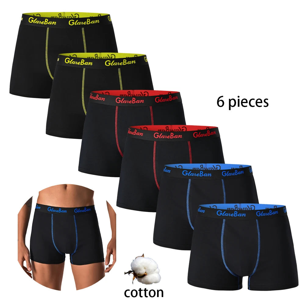 Pack de 6 Boxers Noirs pour Hommes - Sous-vêtements Doux et Respirants BLACKBEARD OUTDOOR INDUSTRIES