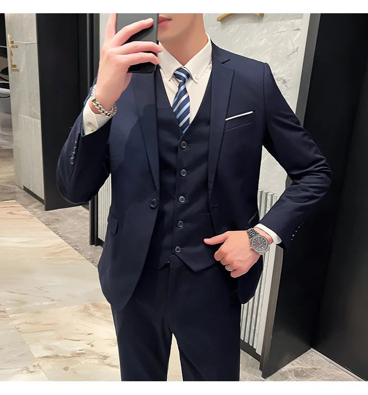 Costume Homme 3 Pièces - Élégant et Classique, Idéal pour Mariage et Événements Formels - Taille S-6XL BLACKBEARD OUTDOOR INDUSTRIES