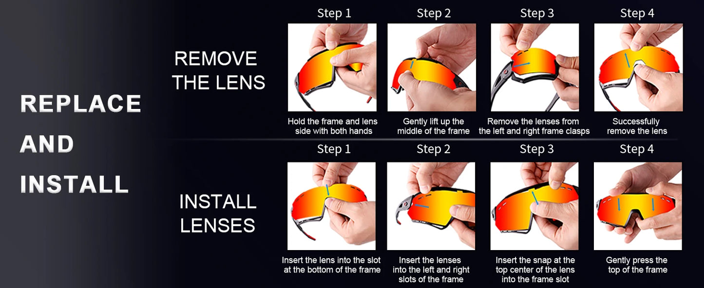 X-TIGER Lunettes de Cyclisme 5 Verres – UV400, Polarisées – Pour Vélo, Running, Pêche & Sports Extérieurs - BLACKBEARD OUTDOOR INDUSTRIES
