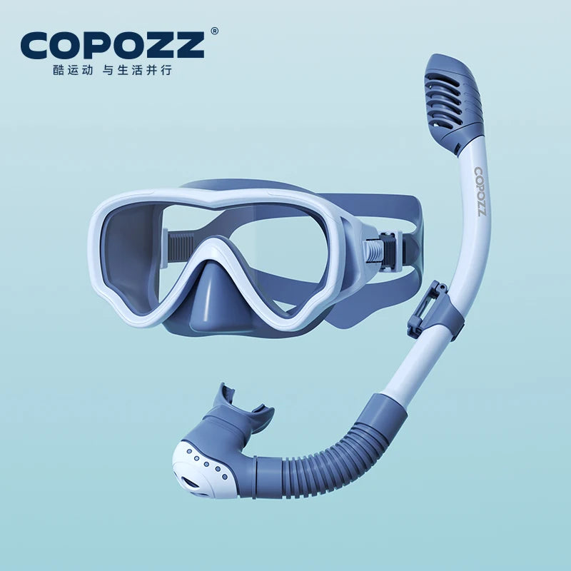 COPOZZ Masque de Plongée Enfant 4–15 ans – Masque Intégral HD Anti-Buée avec Tuba Amovible - BLACKBEARD OUTDOOR INDUSTRIES