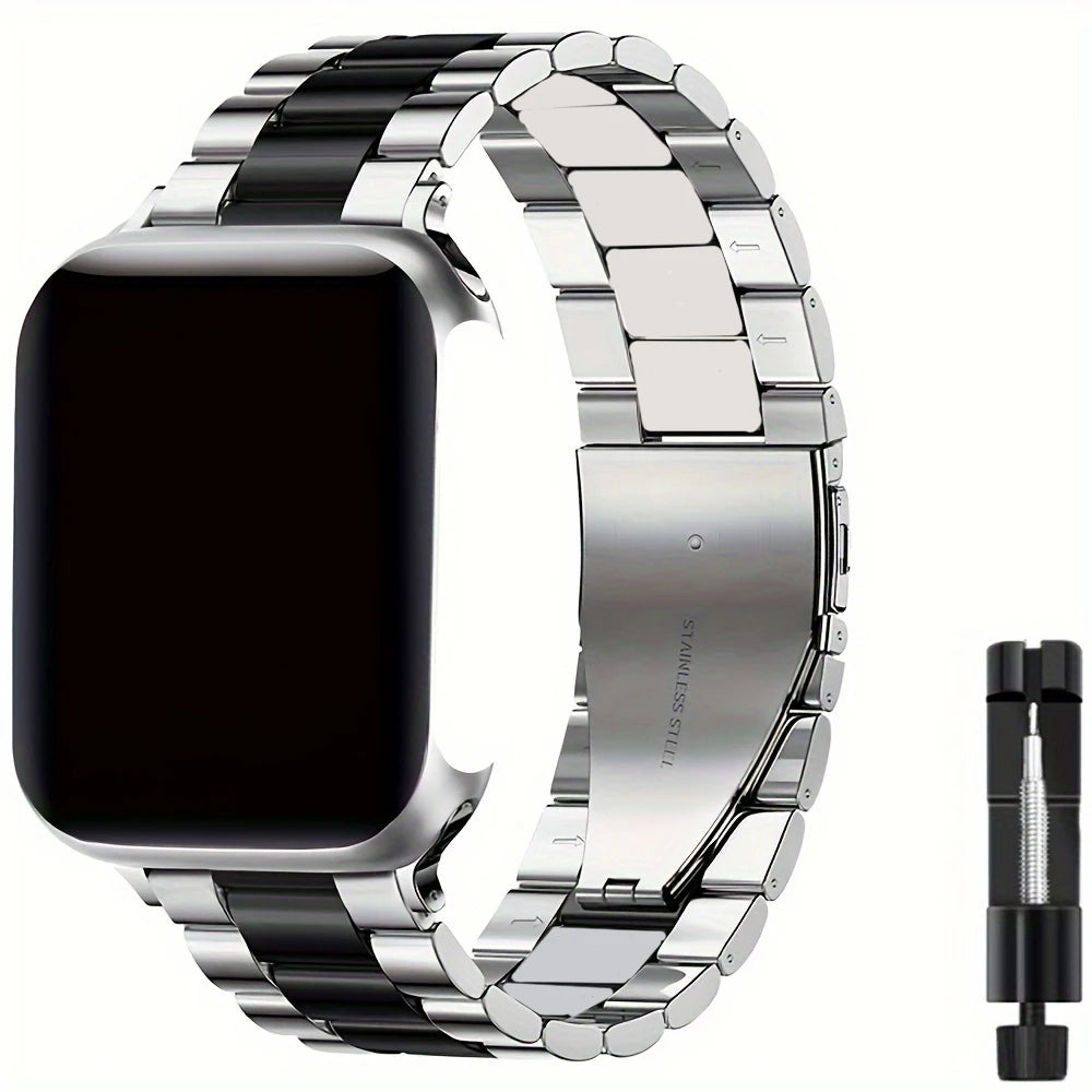 Bracelet en Acier Inoxydable pour Apple Watch – Bandes Métalliques pour iWatch Ultra / Series 10/9/8/7/6/5/4/3/SE BLACKBEARD OUTDOOR INDUSTRIES