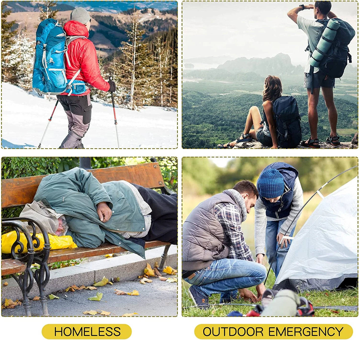 Couverture de Survie d’Urgence Extérieure 130x210 cm – Lot de 5 à 30 pièces - BLACKBEARD OUTDOOR INDUSTRIES
