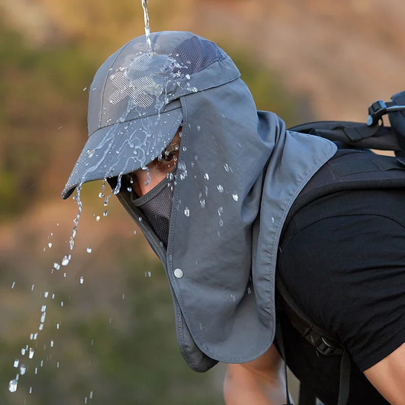Chapeau de Protection UV d'Été – Casquette Anti-UV avec Protection du Cou et du Visage, Pliable, Séchage Rapide, Imperméable, Idéale pour Randonnée, Pêche et Activités Outdoor - BLACKBEARD OUTDOOR INDUSTRIES