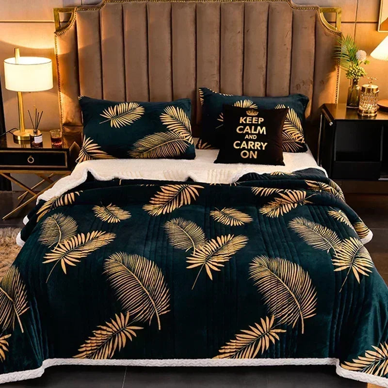 Couverture Douce et Chaude en Laine d'Agneau - Plaid Hiver Épais, Velours de Lait, Couverture Confortable pour Canapé et Lit - BLACKBEARD OUTDOOR INDUSTRIES