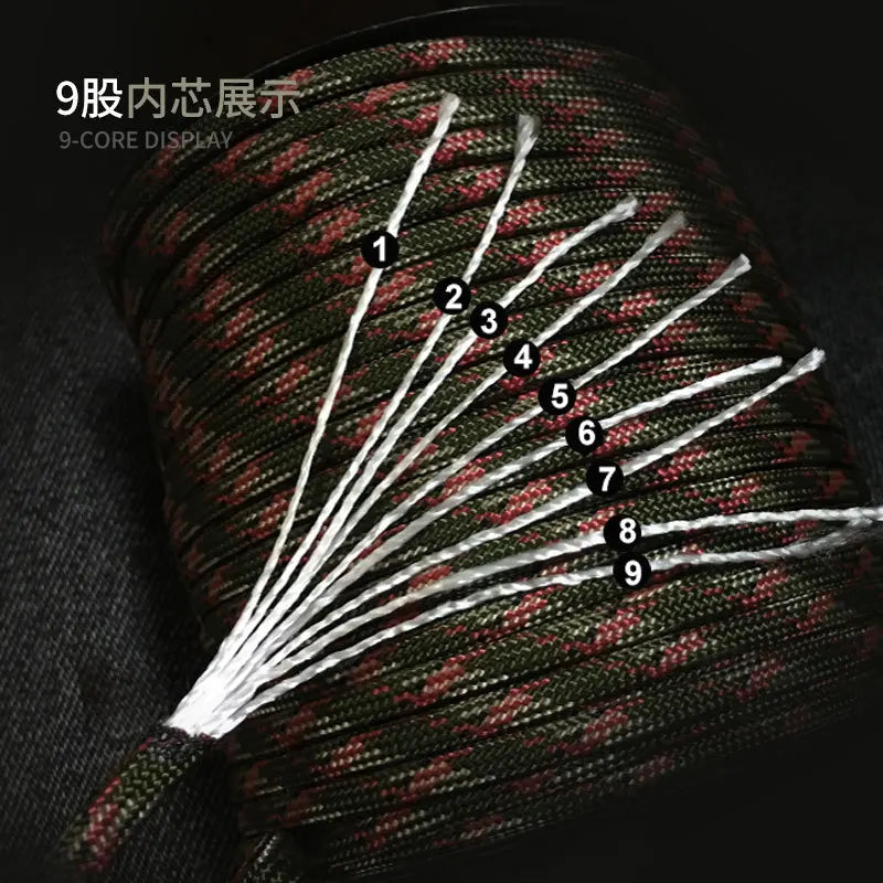 Corde Paracord Militaire 550 – 100m de Résistance et Polyvalence ! - BLACKBEARD OUTDOOR INDUSTRIES