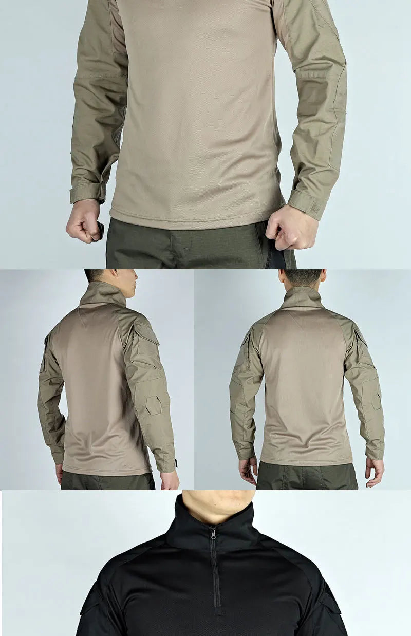 T-shirt Militaire à Manches Longues – Vêtement Tactique Respirant pour Entraînement, Chasse, Randonnée et Travail – Unisexe BLACKBEARD OUTDOOR INDUSTRIES