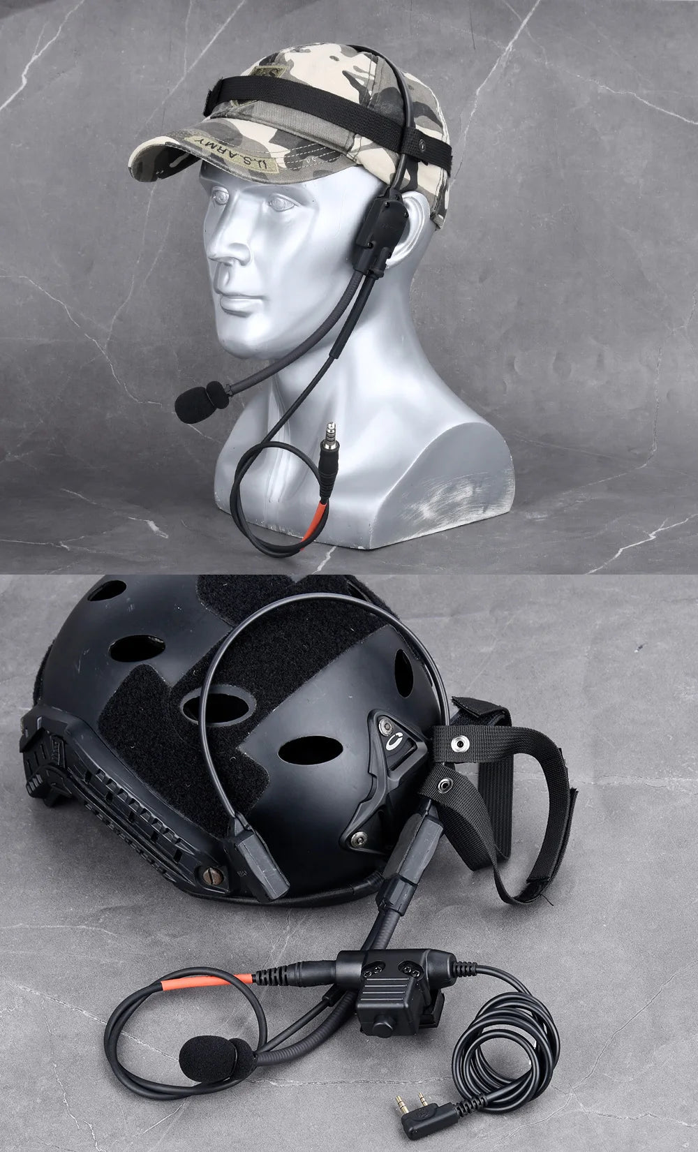 Casque Tactique WADSN MH180-V avec Conduction Osseuse pour Airsoft – Casque de Signalisation avec Microphone pour Interface 7.0 PLUG PTT BLACKBEARD OUTDOOR INDUSTRIES