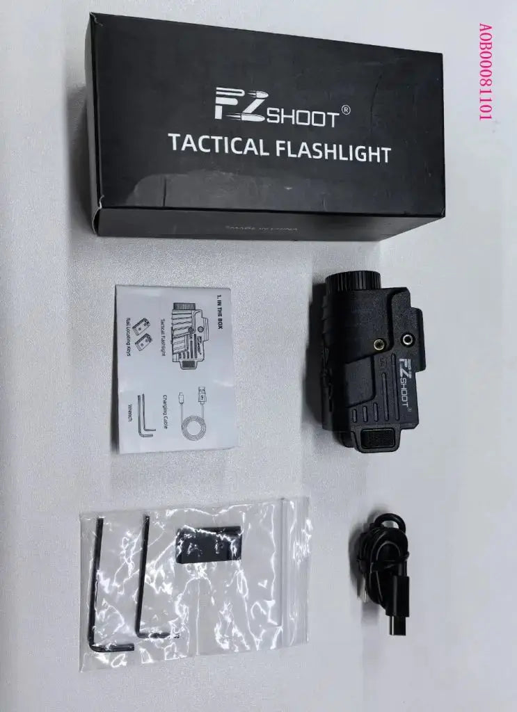 EZshoot 800 Lumens Pistolet Lampe + Laser Combo Rechargeable – Lampe Tactique Compacte avec Rail Glissière Compatible Glock & Picatinny Ma boutique