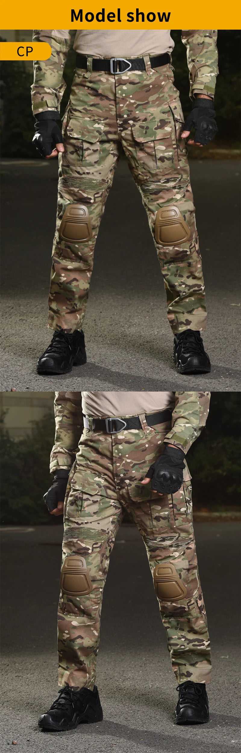 Ensemble Tactique Camouflage CP Gen3 – Uniforme de Combat Homme avec Protections (Coudes & Genoux) pour Chasse, Airsoft et Activités Extérieures - BLACKBEARD OUTDOOR INDUSTRIES