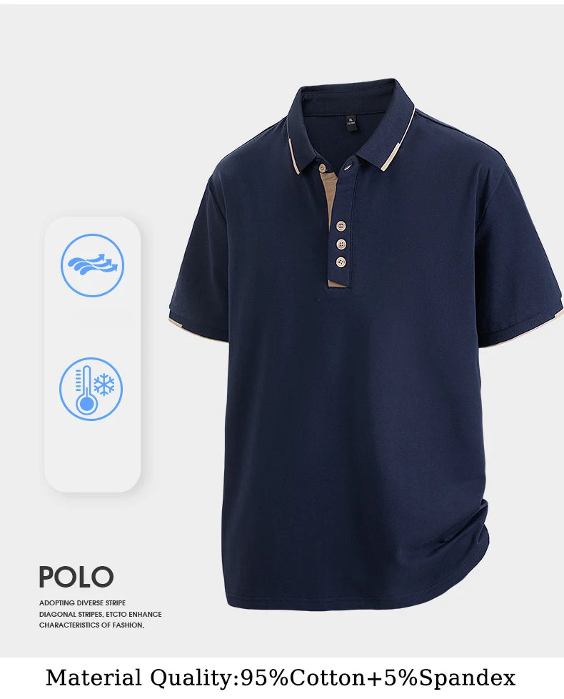T-Shirt Homme Grande Taille 7XL–8XL | Élégance Casual Été – Col Chemise, Manches Courtes, Coton Ultra Doux Ma boutique