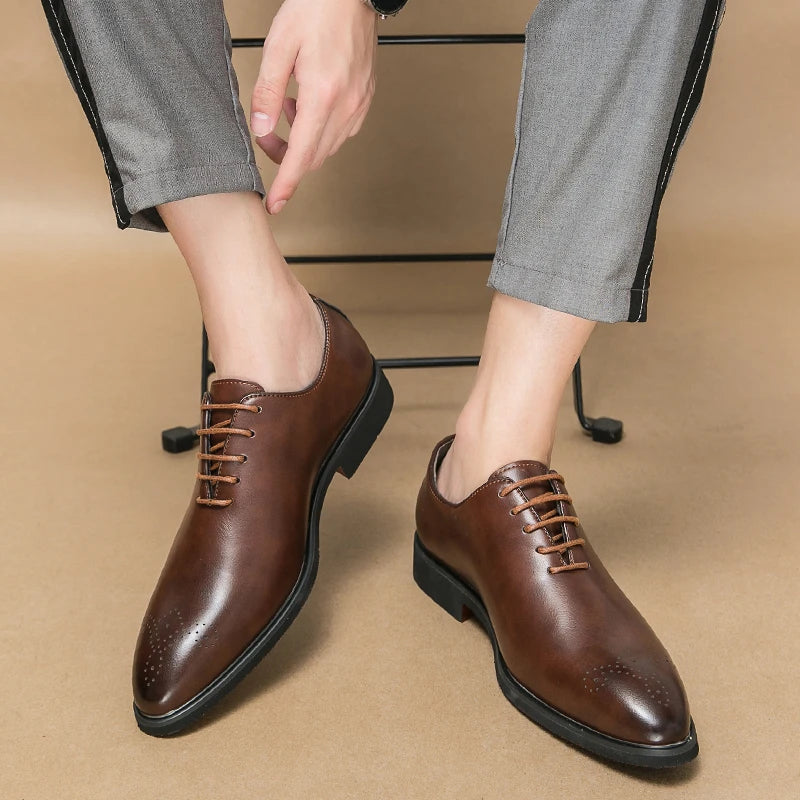 Chaussures de Banquet Classiques pour Homme - Chaussures en Cuir à Lacets - Élégantes et Confortables BLACKBEARD OUTDOOR INDUSTRIES