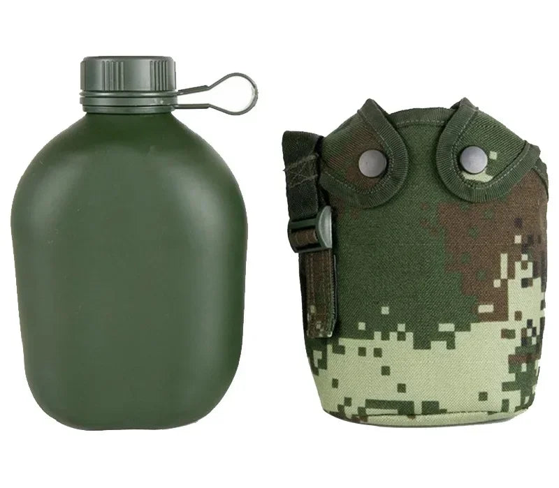Gourde Camouflage 1L – Bouteille d'Eau Militaire en Aluminium avec Sangle pour Camping, Randonnée et Aventures Extérieures - BLACKBEARD OUTDOOR INDUSTRIES