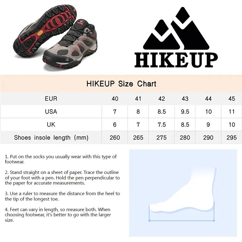 Chaussures de Randonnée Homme HIKEUP – Respirantes, Antidérapantes, Splashproof – Trekking, Chasse, Escalade - BLACKBEARD OUTDOOR INDUSTRIES