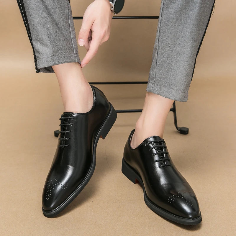 Chaussures de Banquet Classiques pour Homme - Chaussures en Cuir à Lacets - Élégantes et Confortables BLACKBEARD OUTDOOR INDUSTRIES