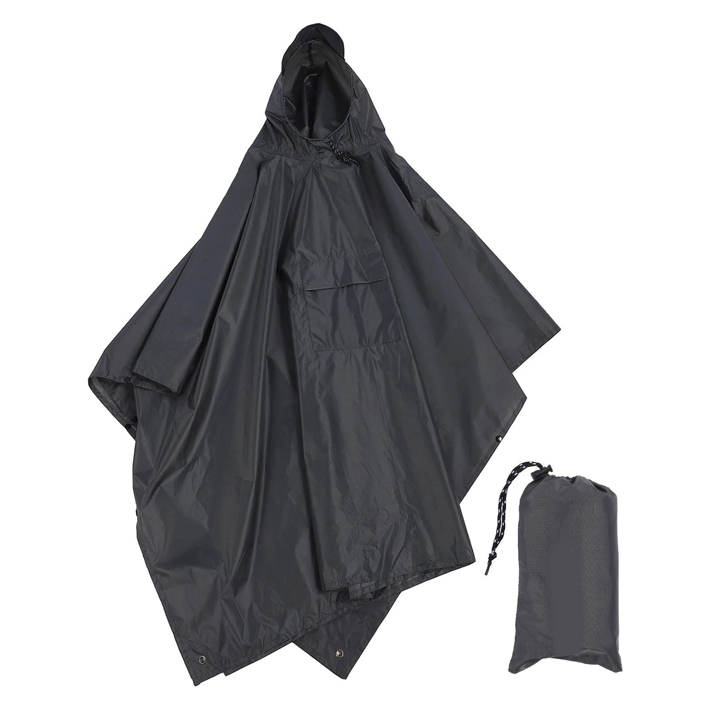 TOMSHOO Poncho de Pluie avec Capuche et Poche – Veste Imperméable Léger pour Hommes et Femmes – Protection Solaire, Idéal pour le Camping et la Randonnée BLACKBEARD OUTDOOR INDUSTRIES