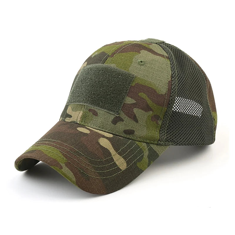 Casquette Multicam Camouflage Outdoor – Réglable, Maille Respirante – Tactique, Airsoft, Pêche, Chasse, Randonnée, Basket - BLACKBEARD OUTDOOR INDUSTRIES