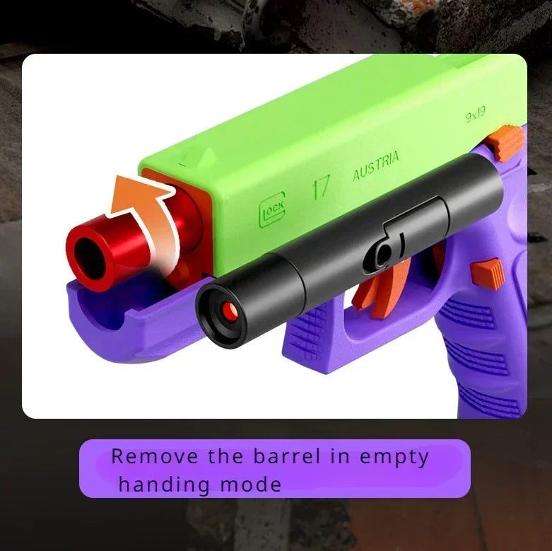 Laser Version Dual-mode Shell Ejection G17 Pistol Blaster Automatic Gun Ma boutique