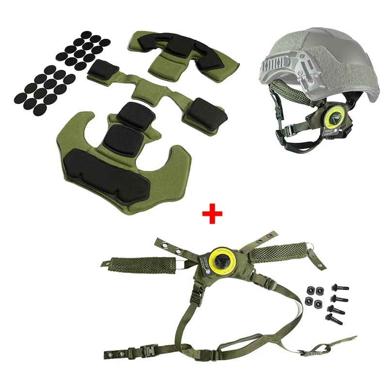 Système de Suspension & Coussinets Mémoire pour Casque Wendy, Fast MICH, ACH Ma boutique