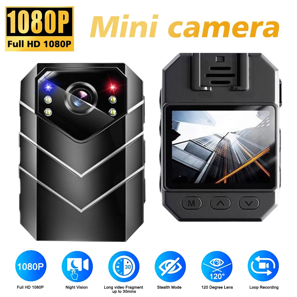 Mini Caméra Corporelle Full HD 1080P avec Vision Nocturne – Enregistreur Vidéo, Caméra de Sécurité pour Garde, Police, et Application Environnementale - BLACKBEARD OUTDOOR INDUSTRIES